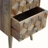 Bokel Home Bedside Tables Felix 2 Drawer Bedside Table, Medium - Natural
