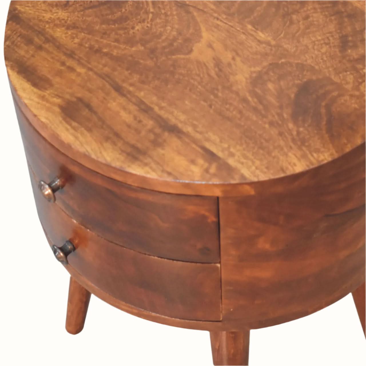 Bokel Home Bedside Tables Fernald Circular Bedside - Chestnut