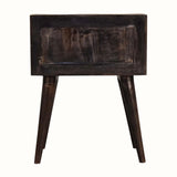 Bokel Home Bedside Tables Fogel 2 Drawer Bedside Table, Medium - Ash Black