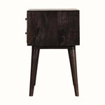 Bokel Home Bedside Tables Fogel 2 Drawer Bedside Table, Medium - Ash Black