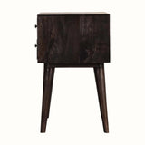 Bokel Home Bedside Tables Fogel 2 Drawer Bedside Table, Medium - Ash Black