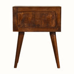 Bokel Home Bedside Tables Fogel 2 Drawer Bedside Table, Medium - Chestnut