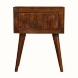 Bokel Home Bedside Tables Fogel 2 Drawer Bedside Table, Medium - Chestnut