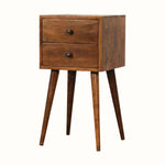 Bokel Home Bedside Tables Fogel 2 Drawer Bedside Table, Mini - Chestnut