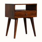 Bokel Home Bedside Tables Fogel Open Bedside Table - Chestnut