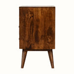 Bokel Home Bedside Tables Fogel Open Bedside Table, Medium - Chestnut