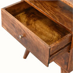 Bokel Home Bedside Tables Fogel Open Bedside Table, Medium - Chestnut