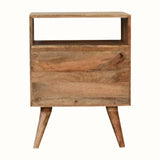 Bokel Home Bedside Tables Fogel Open Bedside Table, Medium - Natural