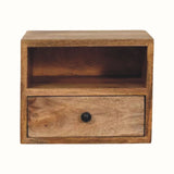 Bokel Home Bedside Tables Fogel Open Wall Mounted Bedside Table, Small - Natural