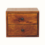 Bokel Home Bedside Tables Fogel Wall Mounted Bedside Table, Small - Chestnut
