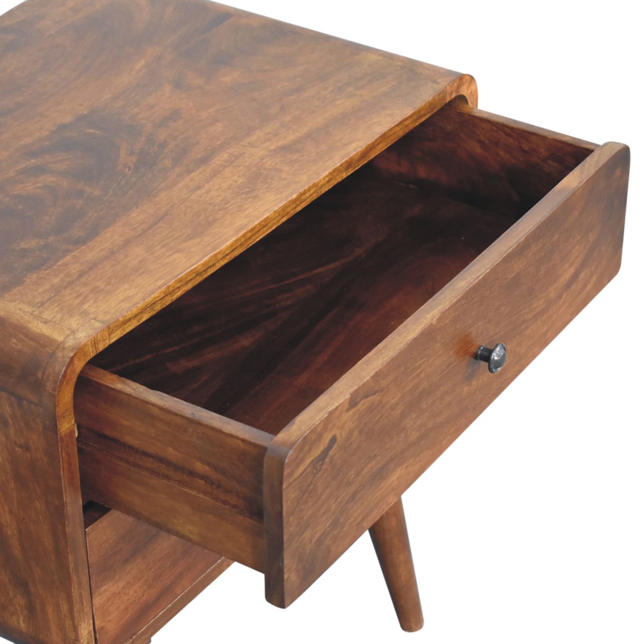 Bokel Home Bedside Tables Hamade Bedside Table, Large - Chestnut