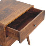 Bokel Home Bedside Tables Hamade Bedside Table, Large - Chestnut