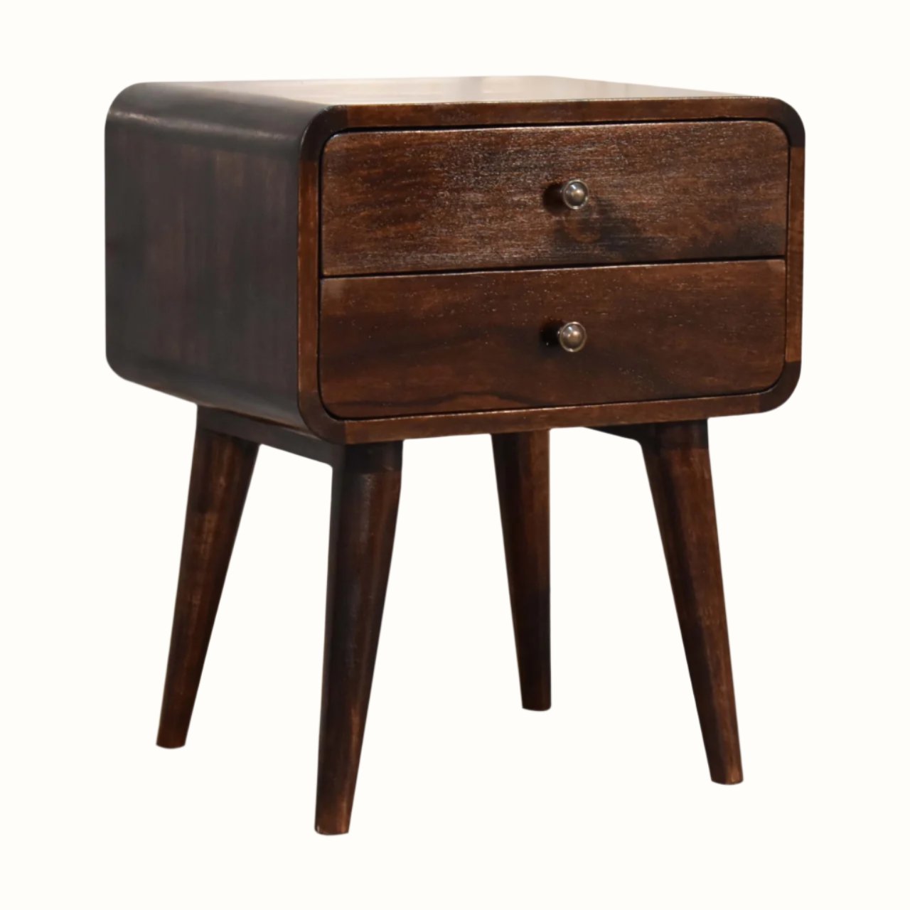 Bokel Home Bedside Tables Hamade Bedside Table, Medium - Dark Walnut