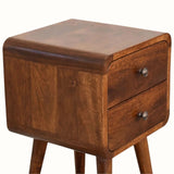 Bokel Home Bedside Tables Hamade Bedside Table, Small - Chestnut