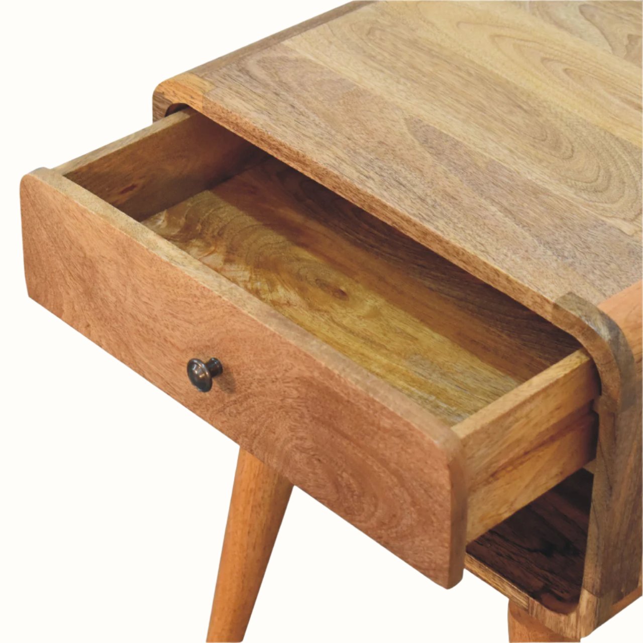 Bokel Home Bedside Tables Hamade Open Bedside Table, Medium - Natural