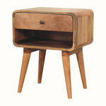Bokel Home Bedside Tables Hamade Open Bedside Table, Medium - Natural