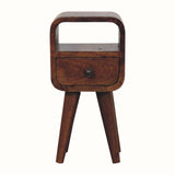 Bokel Home Bedside Tables Hamade Open Bedside Table, Mini - Chestnut