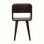 Bokel Home Bedside Tables Hamade Open Bedside Table with Lower Slot, Small - California Walnut