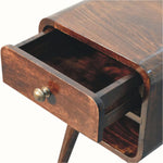 Bokel Home Bedside Tables Hamade Open Bedside Table with Lower Slot, Small - California Walnut
