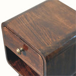 Bokel Home Bedside Tables Hamade Open Bedside Table with Lower Slot, Small - California Walnut