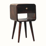 Bokel Home Bedside Tables Hamade Open Bedside Table with Lower Slot, Small - California Walnut
