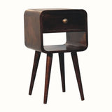 Bokel Home Bedside Tables Hamade Open Bedside Table with Lower Slot, Small - California Walnut