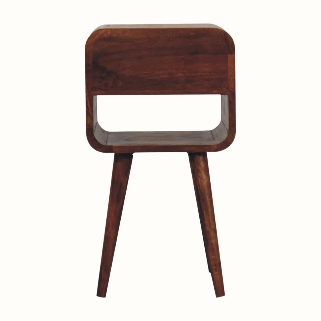 Bokel Home Bedside Tables Hamade Open Bedside Table with Lower Slot, Small - Honey Caramel