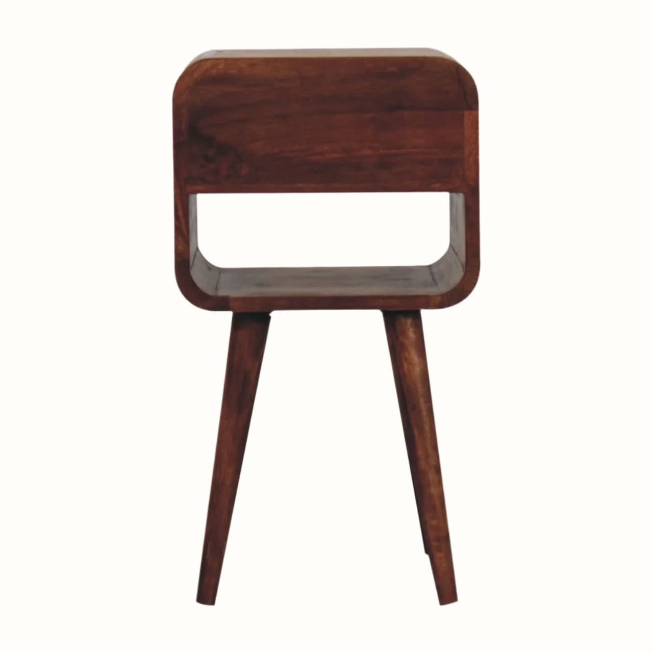 Bokel Home Bedside Tables Hamade Open Bedside Table with Lower Slot, Small - Honey Caramel