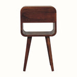 Bokel Home Bedside Tables Hamade Open Bedside Table with Lower Slot, Small - Honey Caramel
