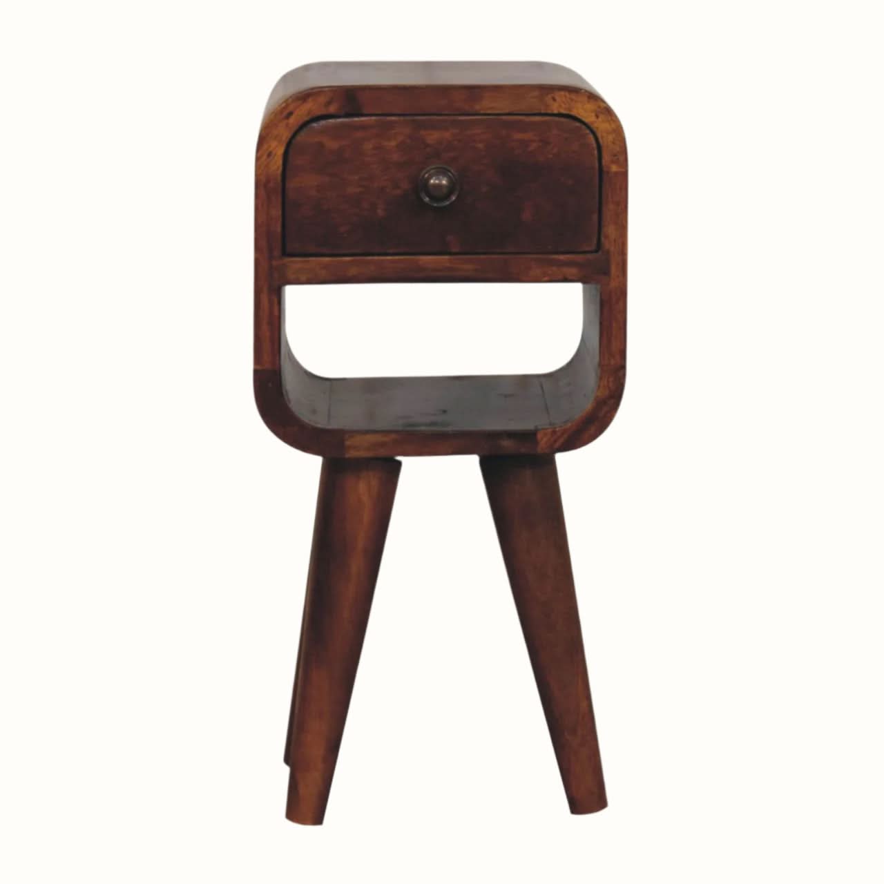 Bokel Home Bedside Tables Hamade Reverse Open Bedside Table, Mini - Chestnut