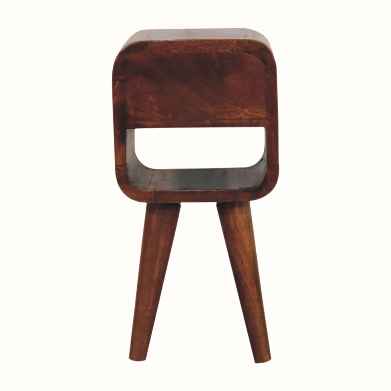 Bokel Home Bedside Tables Hamade Reverse Open Bedside Table, Mini - Chestnut