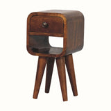 Bokel Home Bedside Tables Hamade Reverse Open Bedside Table, Mini - Chestnut