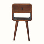 Bokel Home Bedside Tables Hamade Reverse Open Bedside Table, Small - Chestnut