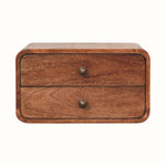 Bokel Home Bedside Tables Hamade Wall Mounted 2 Drawer Bedside Table - Honey Caramel