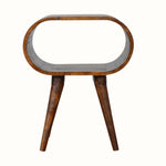Bokel Home Bedside Tables Laurie Open Bedside Table - Chestnut