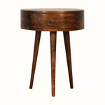 Bokel Home Bedside Tables Lauro Semi Circle Bedside Table - Chestnut