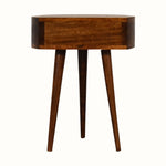 Bokel Home Bedside Tables Lauro Semi Circle Bedside Table - Chestnut