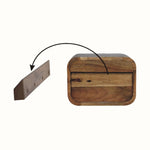 Bokel Home Bedside Tables Leckie Wall-Mounted Bedside Table, Small - Natural