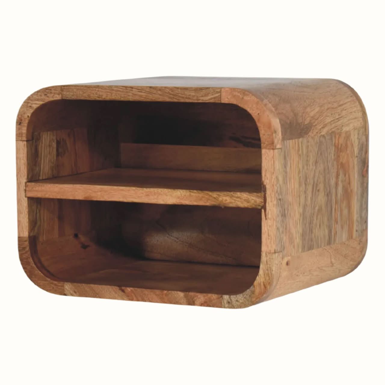 Bokel Home Bedside Tables Leckie Wall-Mounted Bedside Table, Small - Natural