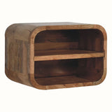 Bokel Home Bedside Tables Leckie Wall-Mounted Bedside Table, Small - Natural