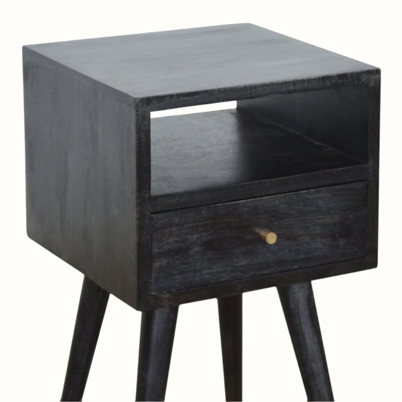 Bokel Home Bedside Tables Littler Bedside Table, Small - Ash Black