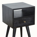 Bokel Home Bedside Tables Littler Bedside Table, Small - Ash Black