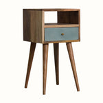 Bokel Home Bedside Tables Littler Bedside Table, Small - Natural/Duck Egg