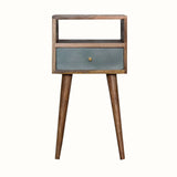 Bokel Home Bedside Tables Littler Bedside Table, Small - Natural/Duck Egg