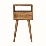 Bokel Home Bedside Tables Littler Bedside Table, Small - Natural/Sky Blue
