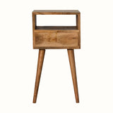 Bokel Home Bedside Tables Littler Bedside Table, Small - Natural/Sky Blue