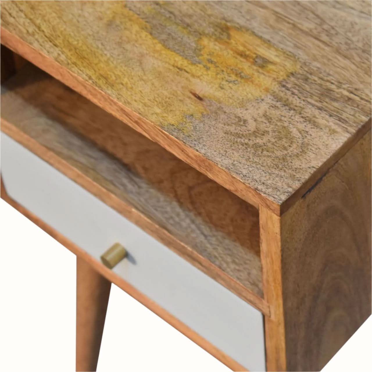 Bokel Home Bedside Tables Littler Bedside Table, Small - Natural/Sky Blue