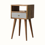 Bokel Home Bedside Tables Littler Bedside Table, Small - Natural/Sky Blue