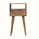 Bokel Home Bedside Tables Littler Bedside Table, Small - Natural/Slate Grey