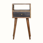 Bokel Home Bedside Tables Littler Bedside Table, Small - Natural/Slate Grey